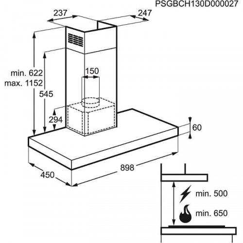 Вытяжка ZANUSSI ZHC92661XA