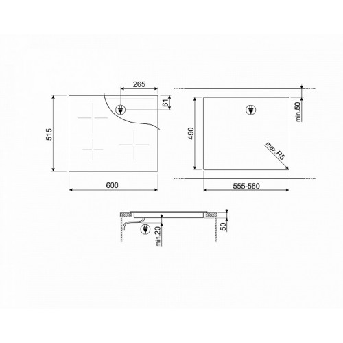 Варочная поверхность SMEG SI5641B