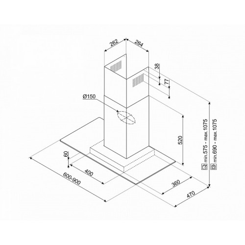 Вытяжка SMEG KBT600VE