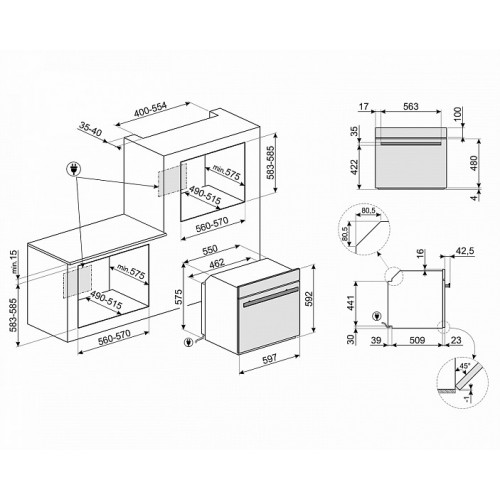 Духовой шкаф SMEG SFP6604WSPNX