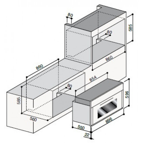 Газовый духовой шкаф ILVE 900-BVG/M