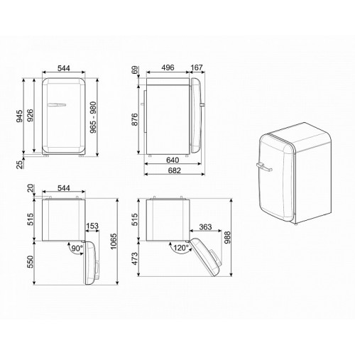 Холодильник SMEG FAB10RBL2