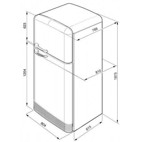 Холодильник SMEG FAB50LCRB