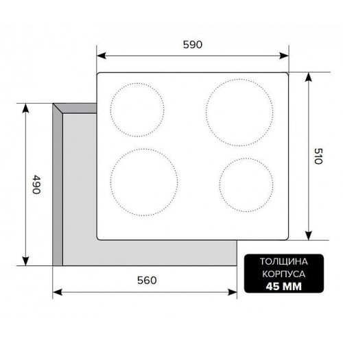 Варочная панель Lex EVE 640 IV Light (белый антик)