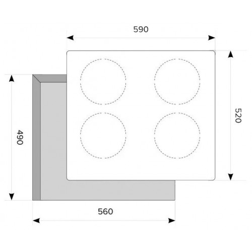 Индукционная панель LEX  EVI 640 f bl