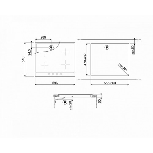 Варочная поверхность SMEG SI764BSM