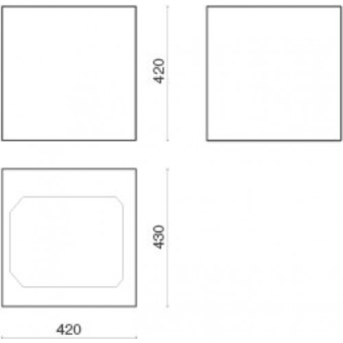 Вытяжка FALMEC rubik 42 white (450) isola