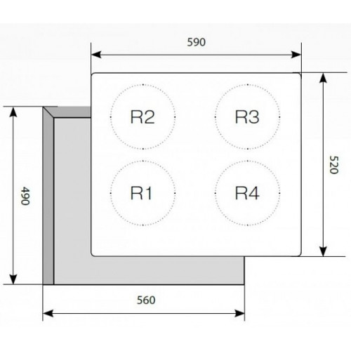 Варочная панель LEX EVI 640-1 WH