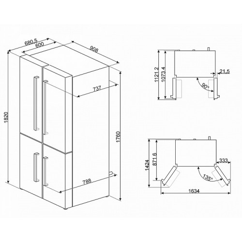 Холодильник SMEG FQ60N2PE1