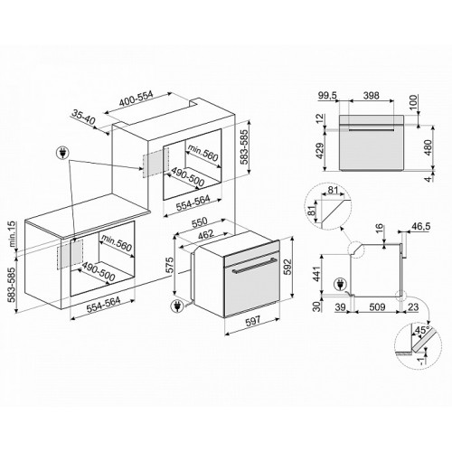 Духовой шкаф SMEG SF64M3VB