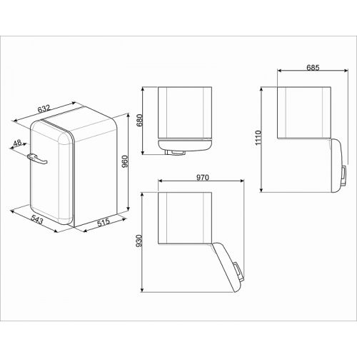 Холодильник SMEG FAB10RRD2