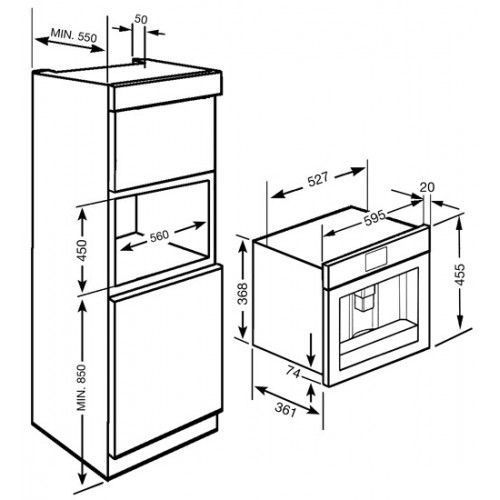 Кофемашина SMEG CMSC451NE