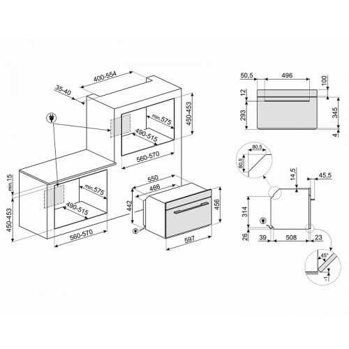 Духовой шкаф SMEG SF4104WVCPN