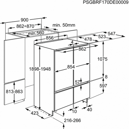 Холодильник ZANUSSI ZBB46465DA