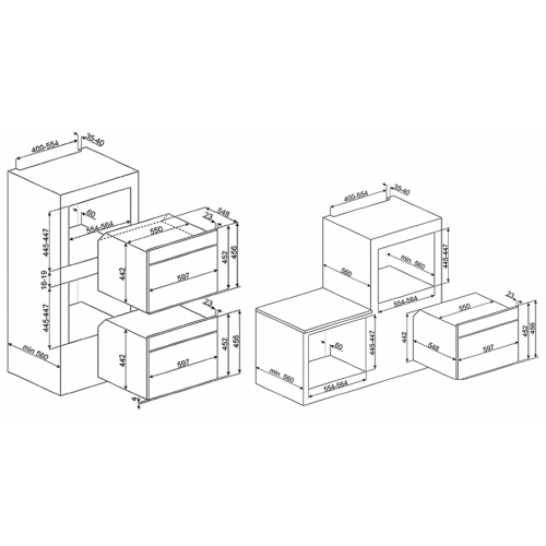 Электрический духовой шкаф SMEG sf4920mcn