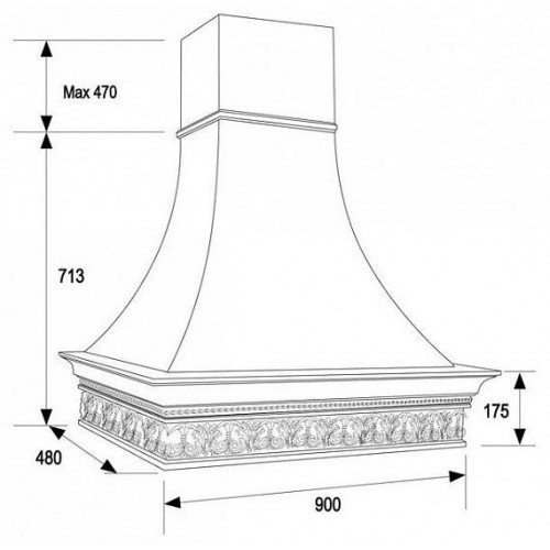 Каминная вытяжка VIALONA CAPPE Инфинити КР inca 550 60