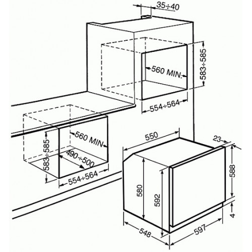 Духовой шкаф электрический SMEG SF6102PZS