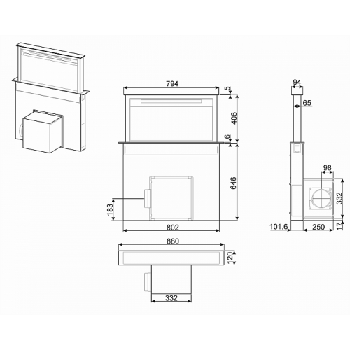 Вытяжка SMEG KDD90VXBE