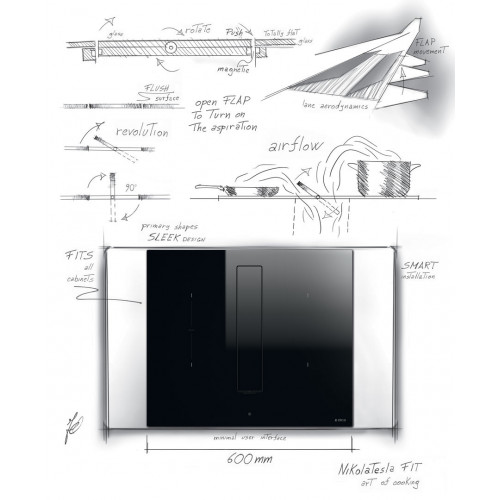 Варочная панель с вытяжкой Elica NIKOLATESLA FIT BL/A/72