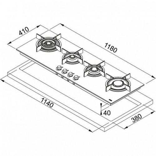 Варочная поверхность FRANKE FHCR 1204 3G TC HE XS C