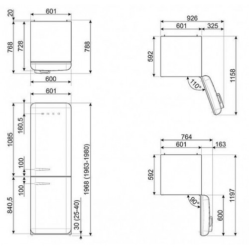 Холодильник SMEG FAB32LLI3