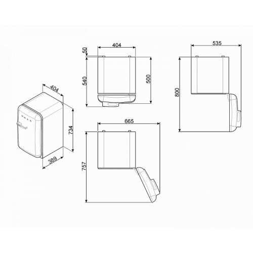 Минибар SMEG FAB5LCR3