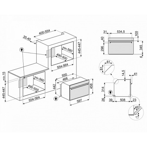 Духовой шкаф SMEG SF4303WVCPX