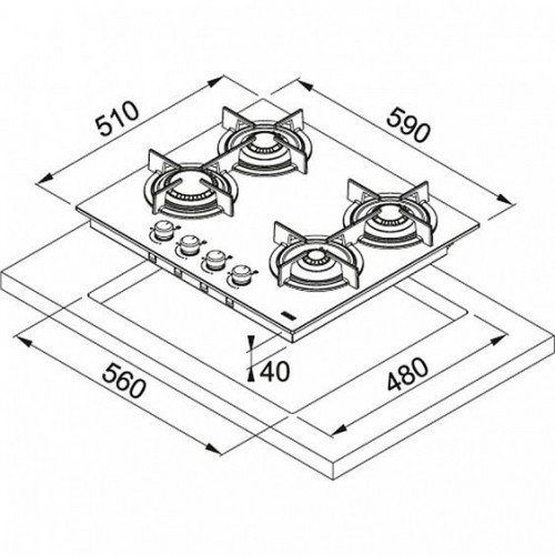 Варочная поверхность FRANKE FHCR 604 4G HE XS C