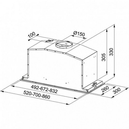 Вытяжка FRANKE 110.0442.944 FRANKE FBI 737 XS LED,сталь