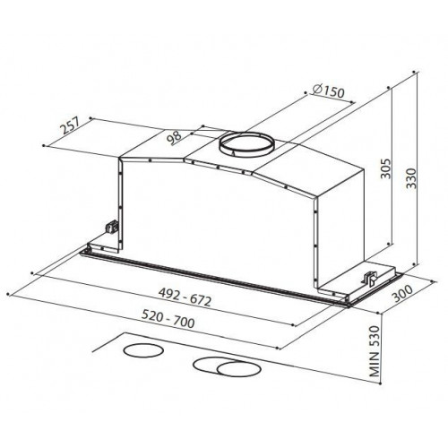 Вытяжка FABER 110.0356.541 FABER INCA LUX GLASS EG8 X/WH A70