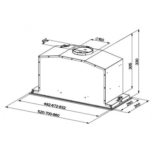 Вытяжка FABER INCA LUX GLASS EV8 X/BK A52