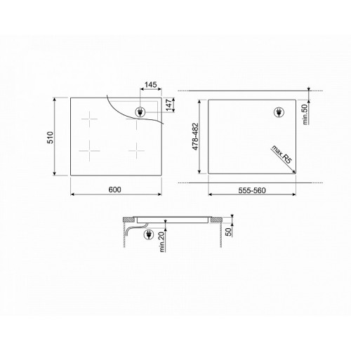 Варочная поверхность SMEG SIM1643D