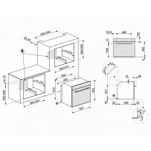 Духовой шкаф SMEG SFP6106WSPS