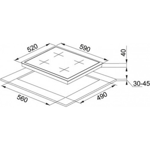 Варочная панель FRANKE 106.0253.138 FRANKE FHGL 604 4G TC BK C, черное стекло