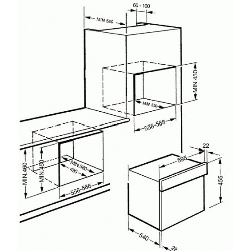 Духовой шкаф SMEG s45mfx2