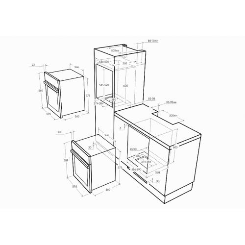 Газовый духовой шкаф MAUNFELD MGOGG.673RBG.TM