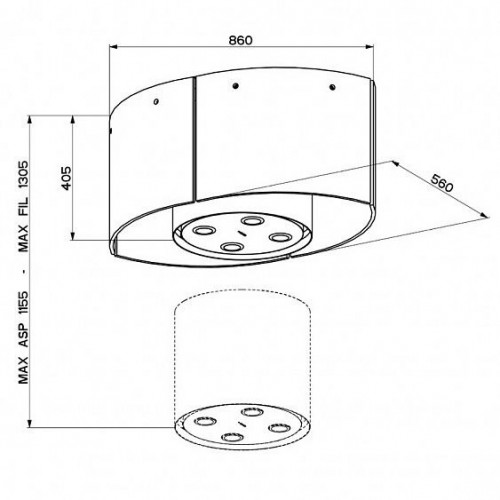 Вытяжка FABER 110.0157.234  NEST (SET)