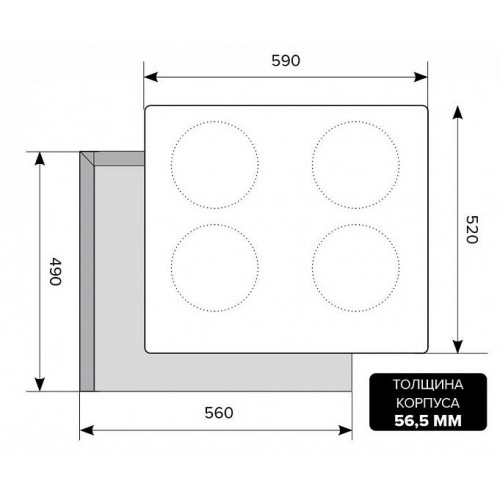 ВАРОЧНАЯ ПОВЕРХНОСТЬ LEX EVI 640-2 WH