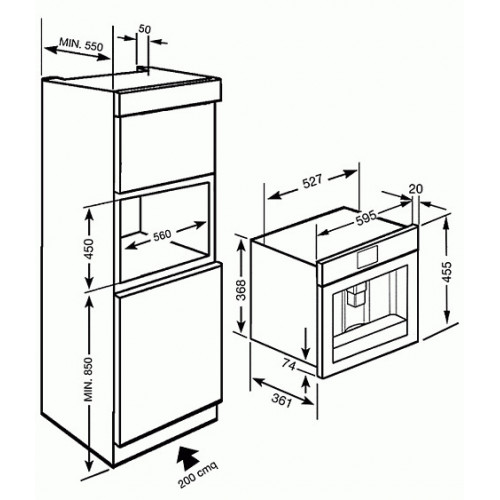 Встраиваемая кофемашина SMEG CMS6451X