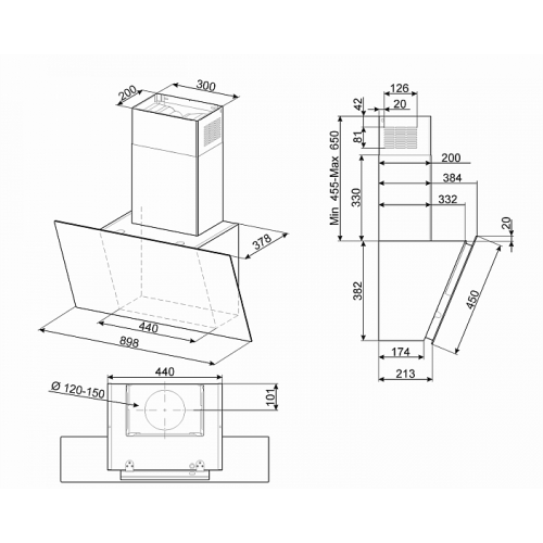 Вытяжка SMEG KICV90BL