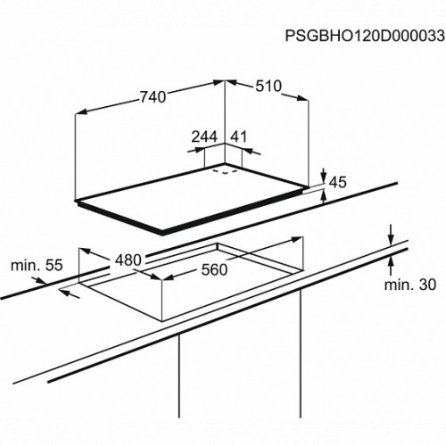 Варочная поверхность AEG HKR75540NB