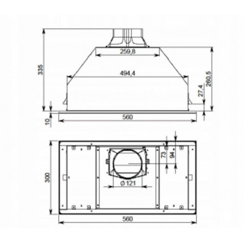 Вытяжка FALMEC GRUPPO INCASSO EСO 70 WH/BUILT-IN 70 MAX WH CBIN70.E4#ZZZB460F