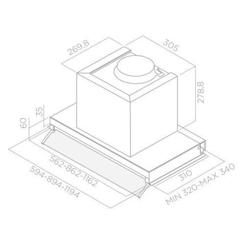 Вытяжка Elica BOXIN PLUS IXGL/A/120 (PRF0097797A)