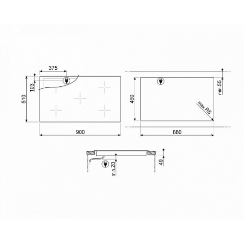 Варочная поверхность SMEG SI2M7953DW