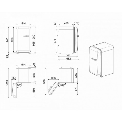 Холодильник SMEG FAB10LRD2