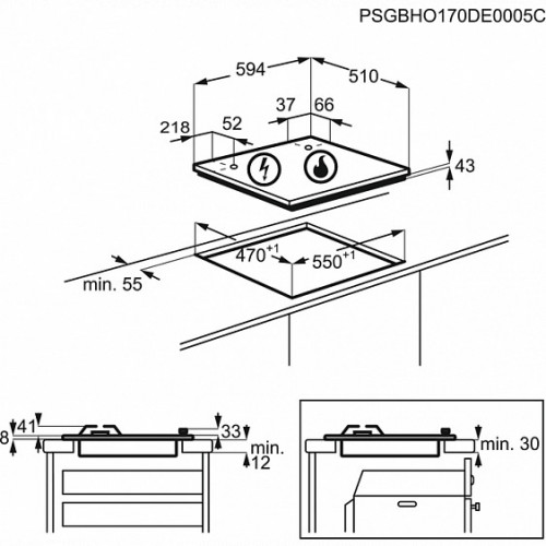 Газовая варочная панель Zanussi GPZ 262 HW