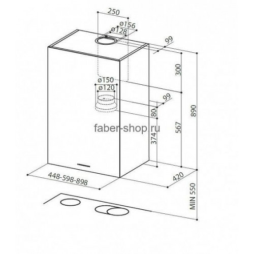 Вытяжка FABER CUBIA PLUS EV8 X A90