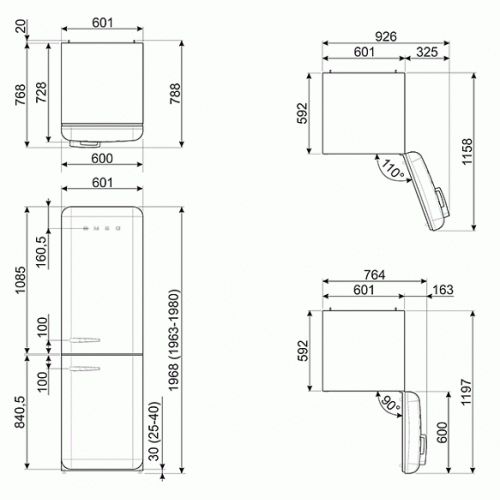 Холодильник SMEG FAB32ROR3