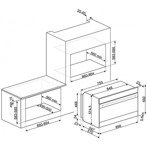 Духовой шкаф SMEG SFP9395X1