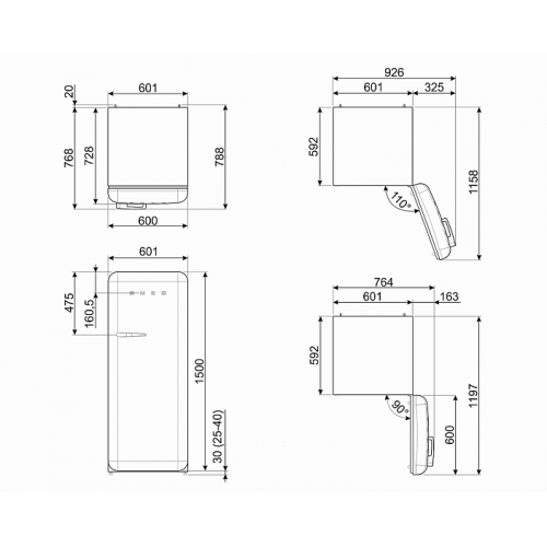 Холодильник SMEG FAB28RDGC3